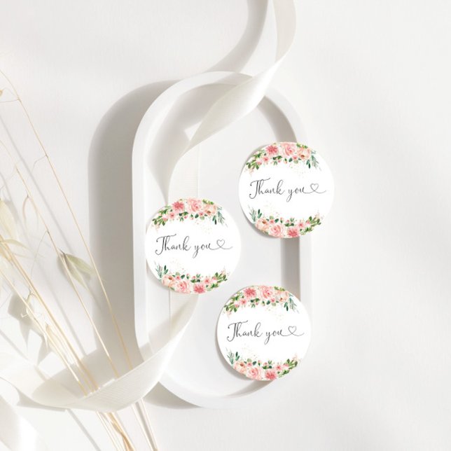 Étiquette de cadeau de Baby Shower de mariage Rose (Créateur téléchargé)