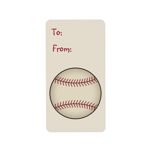 Étiquette de cadeau de baseball (Devant)