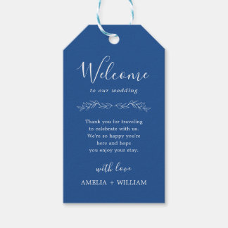 Étiquette de cadeau de bienvenue de mariage à mono
