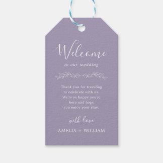 Étiquette de cadeau de bienvenue de mariage à mono