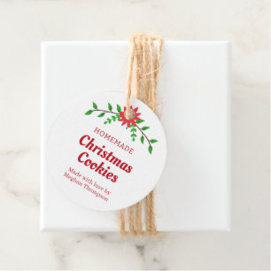 Étiquette de cadeau de biscuits faits maison pour 
