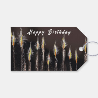 Étiquette de cadeau de bougie de gâteau au chocola
