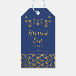 Étiquette de cadeau de célébration d'Eid avec l
