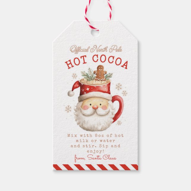 Étiquette de cadeau de chocolat chaud officiel du  (Devant)