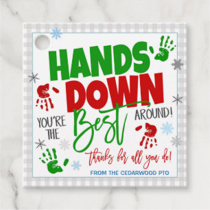 Étiquette de cadeau de désinfectant pour les mains