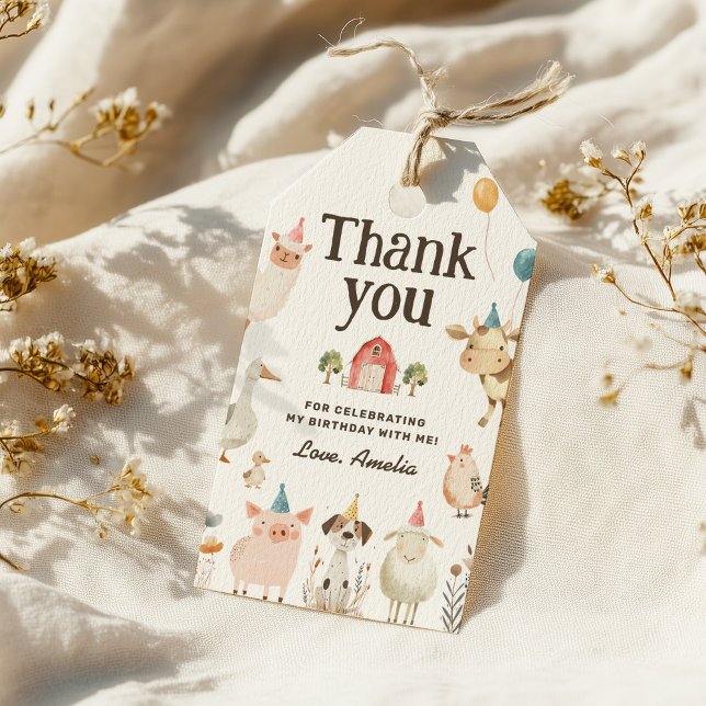 Étiquette de cadeau de fête d'anniversaire pour an (Créateur téléchargé)