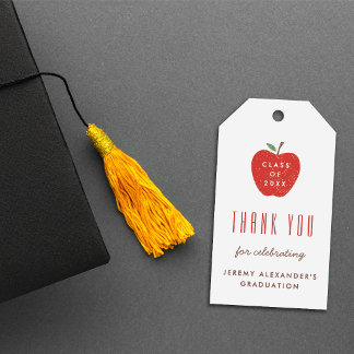 Étiquette de cadeau de fête de remise de diplôme P