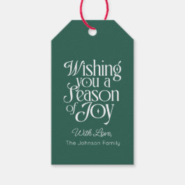 Étiquette de Cadeau de Fêtes Saison de Joie Person