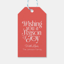 Étiquette de Cadeau de Fêtes Saison de Joie Person