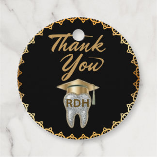 Étiquette de cadeau de fin d'études d'hygiéniste d