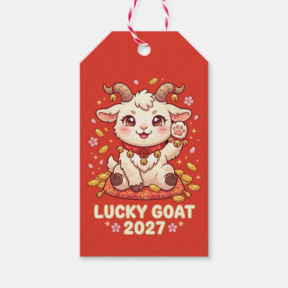 Étiquette de cadeau de la Chèvre de Feu 2027 pour
