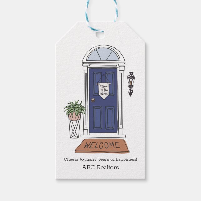 Étiquette de cadeau de la porte d'entrée personnal (Devant)