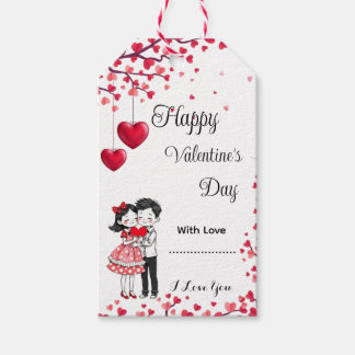 Étiquette de cadeau de la Saint-Valentin
