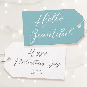 Étiquette de Cadeau de la Saint-Valentin Écriture