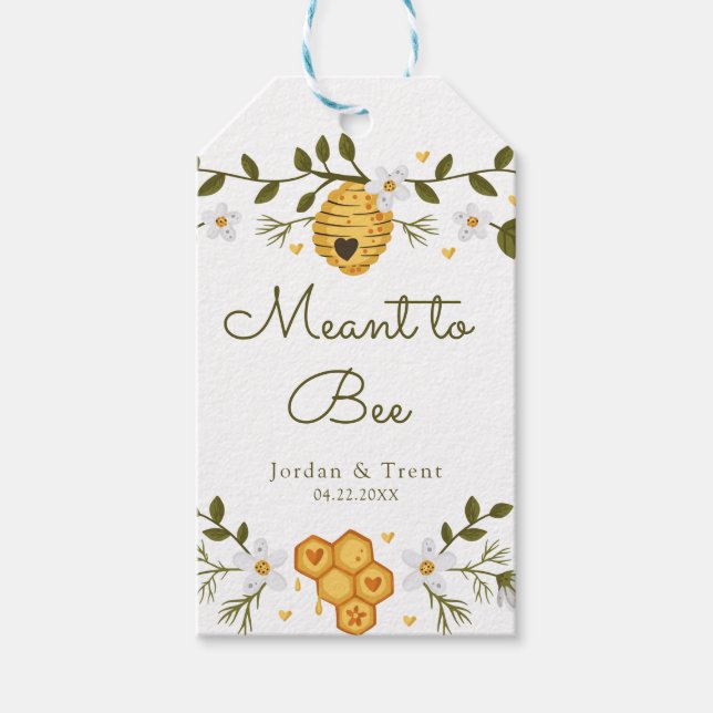 Étiquette de cadeau de mariage/bain de nuptiale su (Devant)