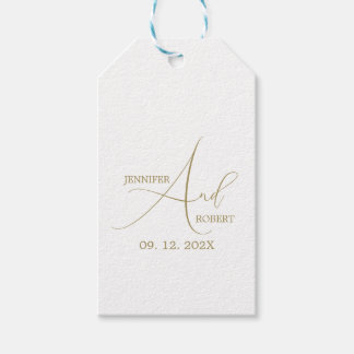Étiquette de cadeau de mariage simple en calligrap