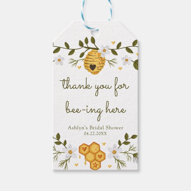 Étiquette de cadeau de mariage sur le thème de l'a (Devant)