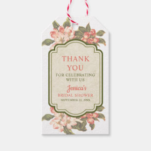 Étiquette de cadeau de mariage Vintage Apple Bloss