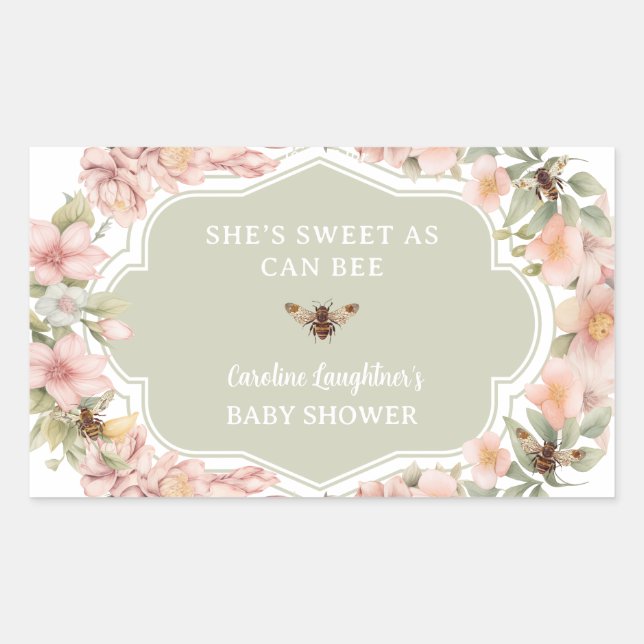 Étiquette de cadeau de miel pour Baby Shower (Devant)