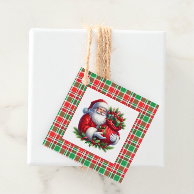 Étiquette de cadeau de Noël (En situation)