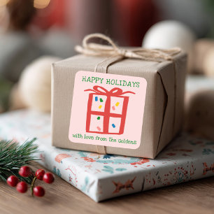 Étiquette de cadeau de Noël CHRISTMAS pour de