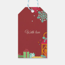 Étiquette de cadeau de Noël – Création festive de