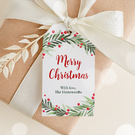 Étiquette de cadeau de Noël, Étiquette de couronne