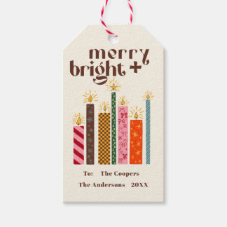 Étiquette de cadeau de Noël illustrée à la main jo
