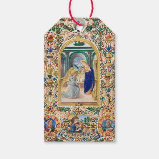 ÉTIQUETTE DE CADEAU DE NOËL PEINTURE DE L'ANNONCIA