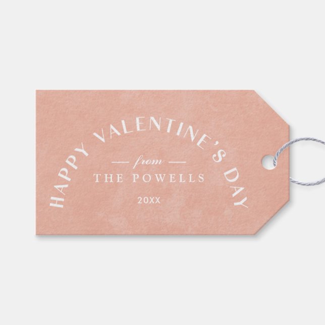 Étiquette de cadeau de photo pour la Saint-Valenti (Devant (Horizontal))