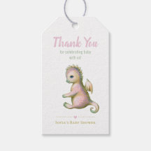 Étiquette de cadeau de remerciement avec un adorab
