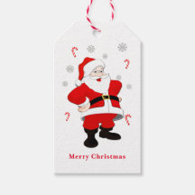 Étiquette de cadeau de vacances du Père Noël