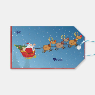Étiquette de cadeau de vacances festive