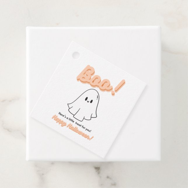 Étiquette de cadeau d'Halloween - Friandises pour  (En situation)