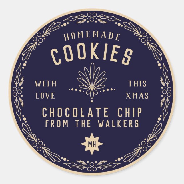 Étiquette de cadeau DIY pour cookie de Noël au cho (Devant)