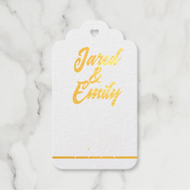 Étiquette de cadeau en feuille personnalisée (Recto)