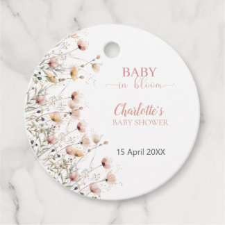 étiquette de cadeau floral personnalisée de fleurs