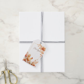 Étiquette de cadeau floral "Pour toi" avec illustr