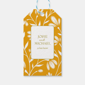 Étiquette de cadeau florale bohème