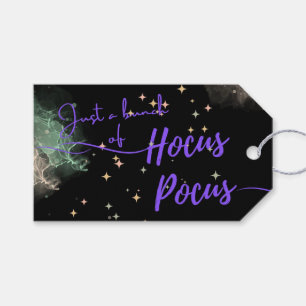 Étiquette de cadeau Halloween Hocus Pocus noir