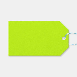 Étiquette de cadeau jaune vert vif ou néon