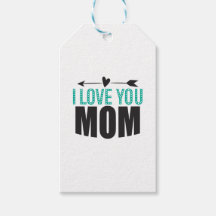 Étiquette de Cadeau Je T'Aime Maman