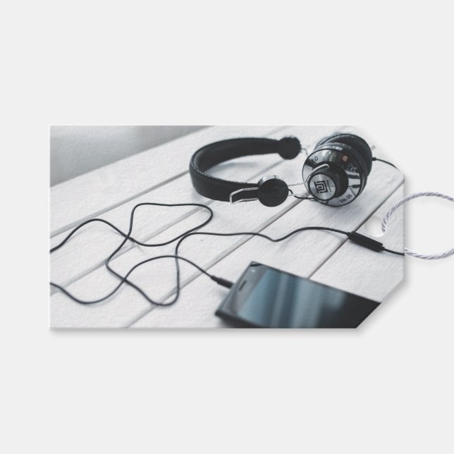 Étiquette de Cadeau Moderne Chic (Devant (Horizontal))