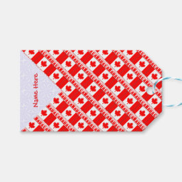 Étiquette de cadeau personnalisée avec drapeau du