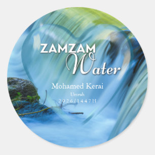 Étiquette de cadeau personnalisée d'eau de Zamzam