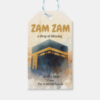 Étiquette de cadeau personnalisée Hajj Mubarak pou