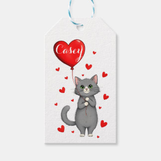 Étiquette de cadeau personnalisée pour chat avec n