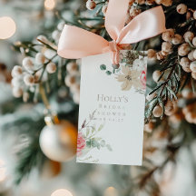 Étiquette de cadeau pour Baby Shower de Noël | Ava