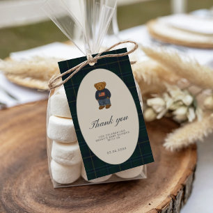 Étiquette de cadeau pour Baby Shower Ourson Teddy