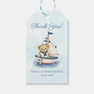 Étiquette de cadeau pour Baby Shower Petit Marin